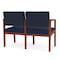 Lesro Lenox 2 Seat Tandem Seating W/ Arm, 44 in W 26 in L 31.5 in H LW2103 - alternate 3